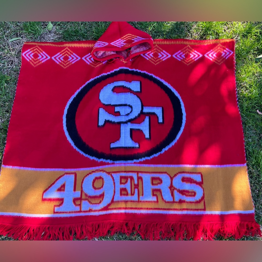 San Francisco 49ERS Poncho unisex Alpaca Wool